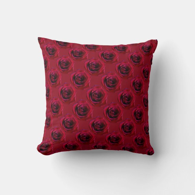 Coussin rose Personnalisé Rose rouge Coussins & Dé (Recto)