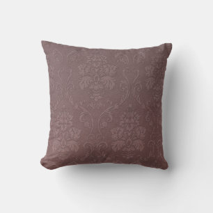 Coussin Rose Poussiéreux Rose Clair Broderie Florale Vinta