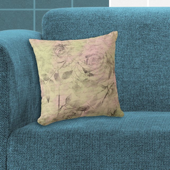 Coussin Rose romantique (Créateur téléchargé)