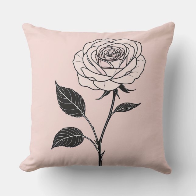 Coussin rose rose (Recto)