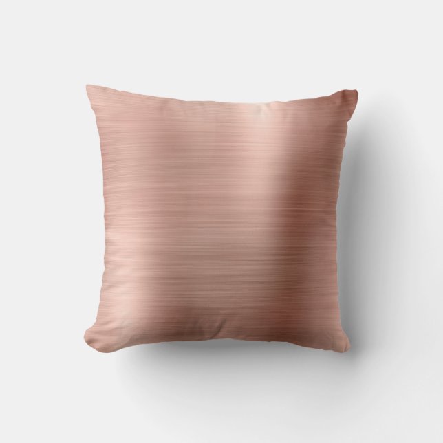 Coussin Rose Rose Or Faux Powder Diamond Sequin Métal (Recto)