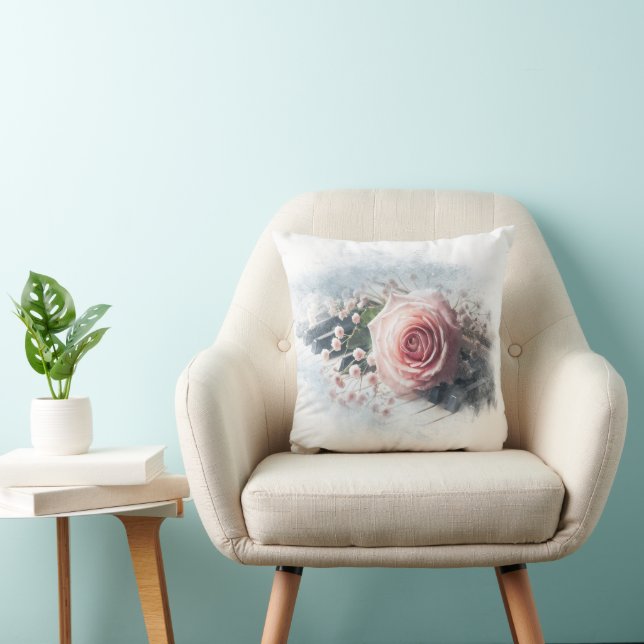 Coussin Rose rose Sur Touches De Piano (Chaise)