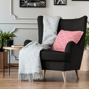 Coussin Rose rouge Floral Damask