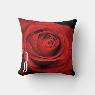 Coussin Rose rouge noir (toute couleur) Rustique Glamour P