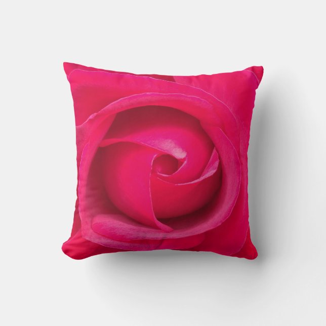 Coussin Rose rouge romantique (Recto)