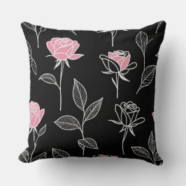 Coussin Rose stylisé
