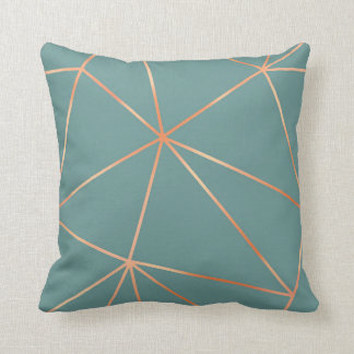 Coussin Rose Turquoise et métallurgique de la mer Égée Géo