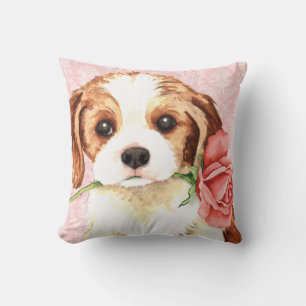 Coussin Rose Valentin Cavalier