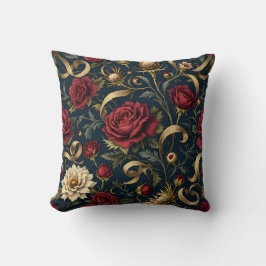 Coussin Rose victorien et Thistle Elegant Motif