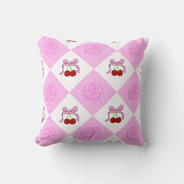 Coussin Roses and cherry (Recto)