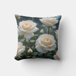 Coussin Roses blanches