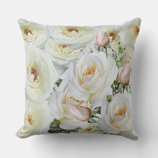 Coussin roses blanches (Recto)
