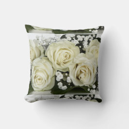 Coussin Roses blanches
