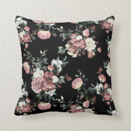 Coussin Roses blanches et roses élégantes dans un design f