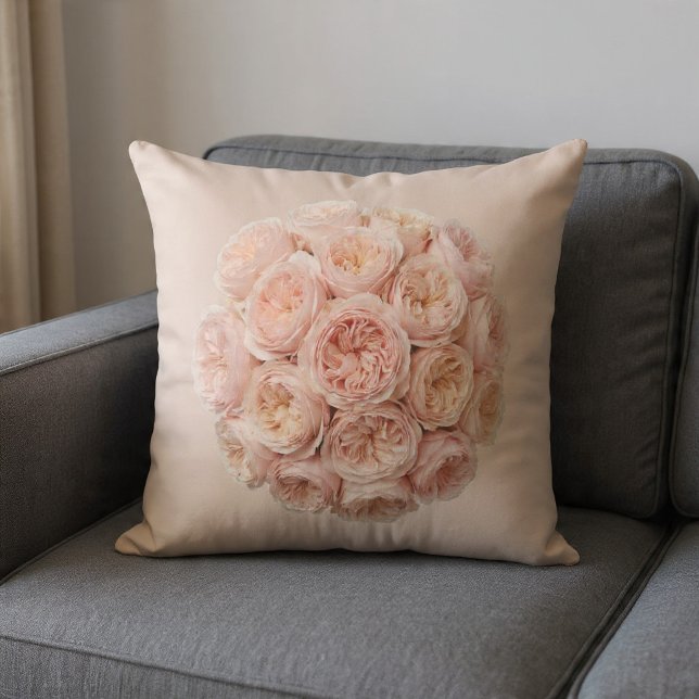 Coussin Roses Blush & Champagne (Créateur téléchargé)