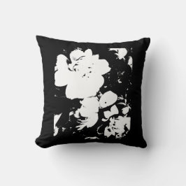 Coussin Roses de Neige d'Ébène