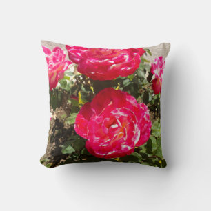 Coussin Roses du jardin rouge