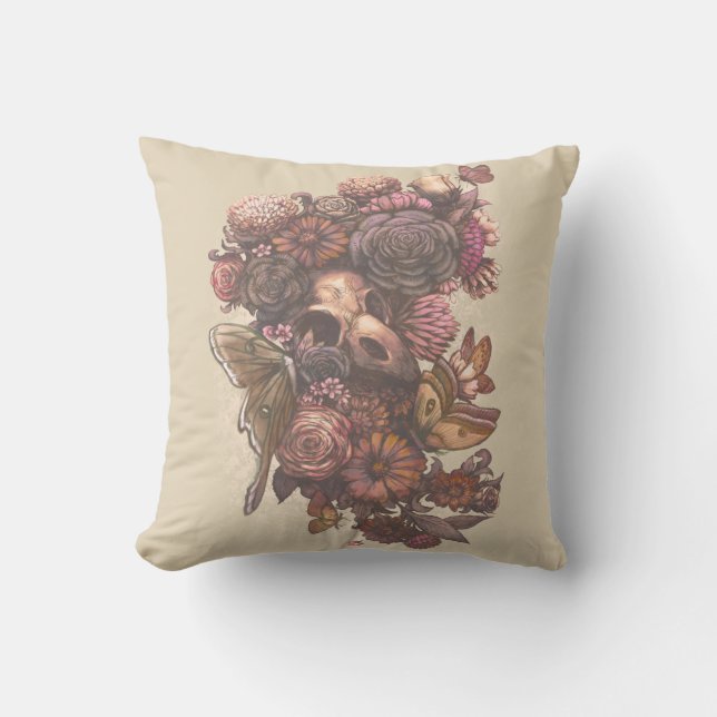 Coussin Roses et papillons (Recto)