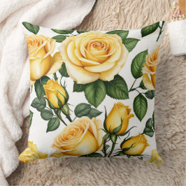Coussin Roses jaunes