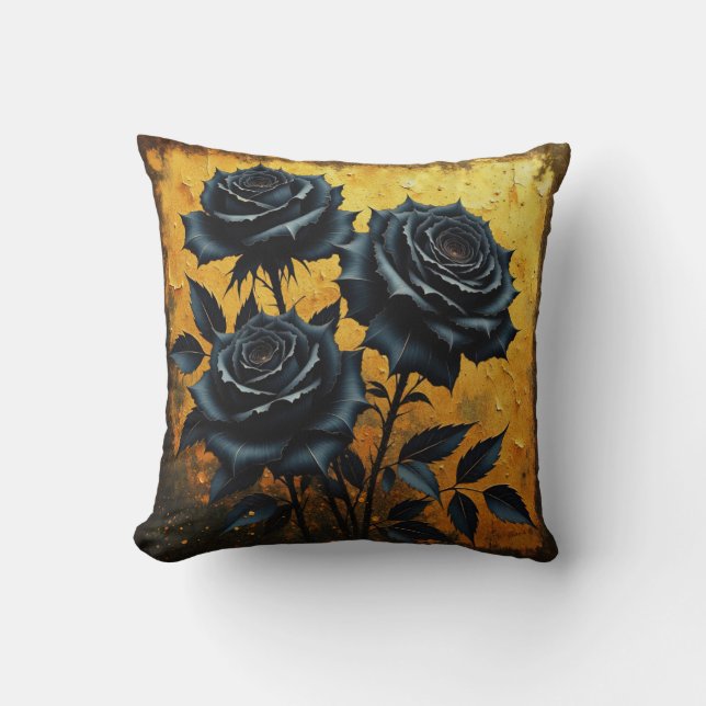 Coussin Roses noires (Recto)
