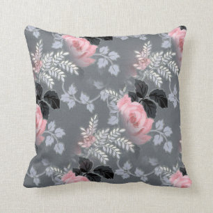 Coussin Roses rose pâle