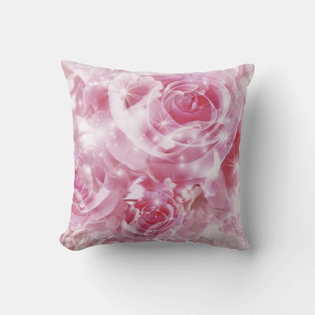 Coussin Roses roses douces (Recto)