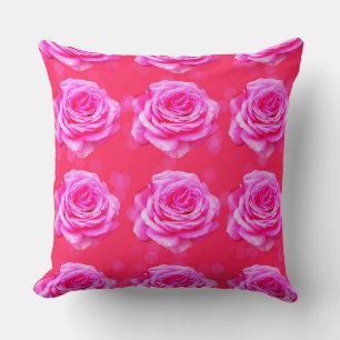 Coussin Roses Roses Roses Sur Arrière - plan Bokeh Rose,
