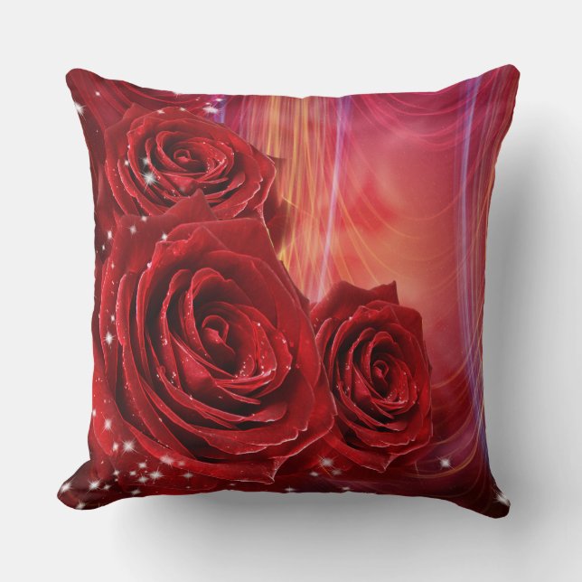 Coussin Roses Rouges (Recto)