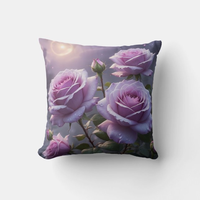 Coussin Roses violets (Recto)