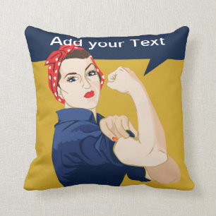 Coussin Rosie Riveter Femme forte