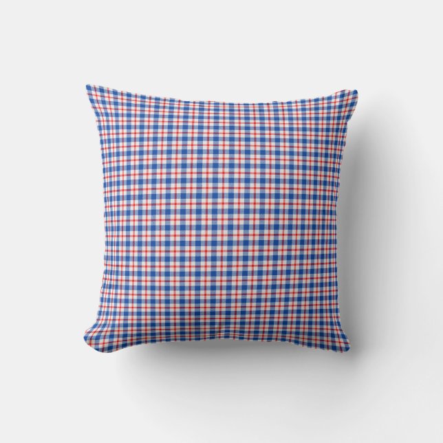 Coussin rouge blanc et bleu (Recto)