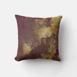 Coussin Rouge Bourgogne Perdu Grungy Gold Wall
