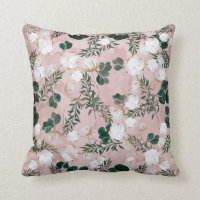 Rouge Brun Coton Floral Feuillage Rustique Délabré