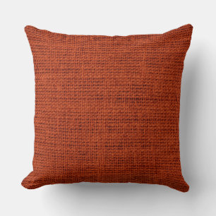 Coussin Rouge brun Rustique Burlap Lin