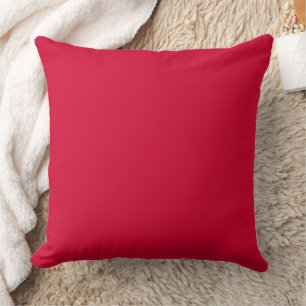 Coussin Rouge cerisier uni couleur