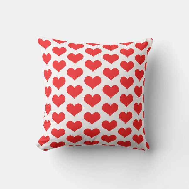Coussin Rouge Coeur Motif Couleur personnalisée Couleur pe (Recto)
