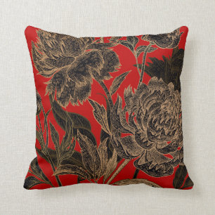 Coussin Rouge/conception d'or