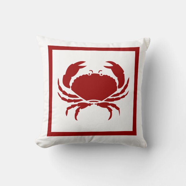 Coussin rouge CRAB (Recto)