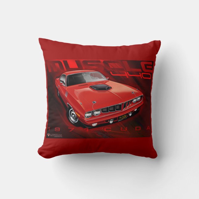 Coussin rouge de barracuda (Recto)