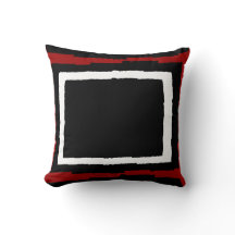 Rouge de bloc de couleur, noir et blanc abstrait