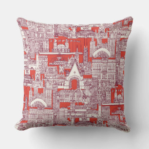 Coussin Rouge de lave de clarette de Chicago