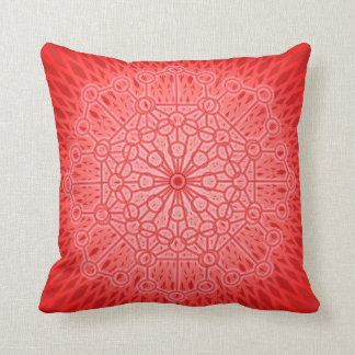 Coussin rouge de mandala de Chakra avec la