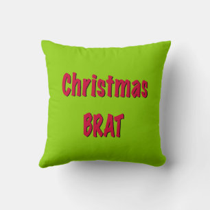 Coussin Rouge de Noël et Vert Brat 
