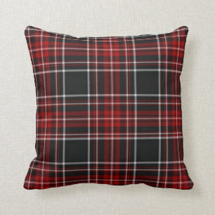 Coussin rouge de tartan de plaid