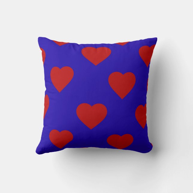 Coussin Rouge Élégant Cute Cosy Moderne Romantique Coeur C (Verso)