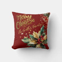 Rouge Elegant Famille Parties scintillant or Scrip