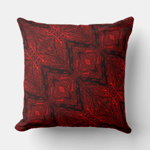 Coussin Rouge et forte trace noire, formes et zigzag?