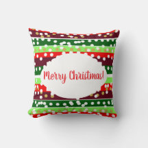 Rouge et Vert Rayures pois de Noël 