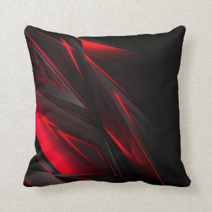 Coussin Rouge Extraordinaire à la conception abstraite Po