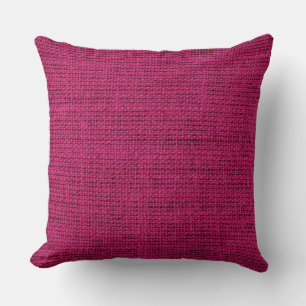 Coussin Rouge foncé Burlap Lin Rustique Jute